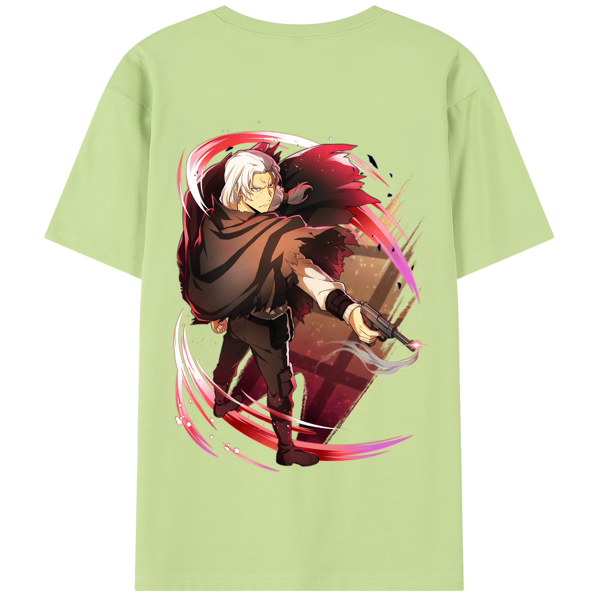 （画像用） 文豪ストレイドッグス Bungo Stray Dogs 綿100％半袖Tシャツ（背面プリント）